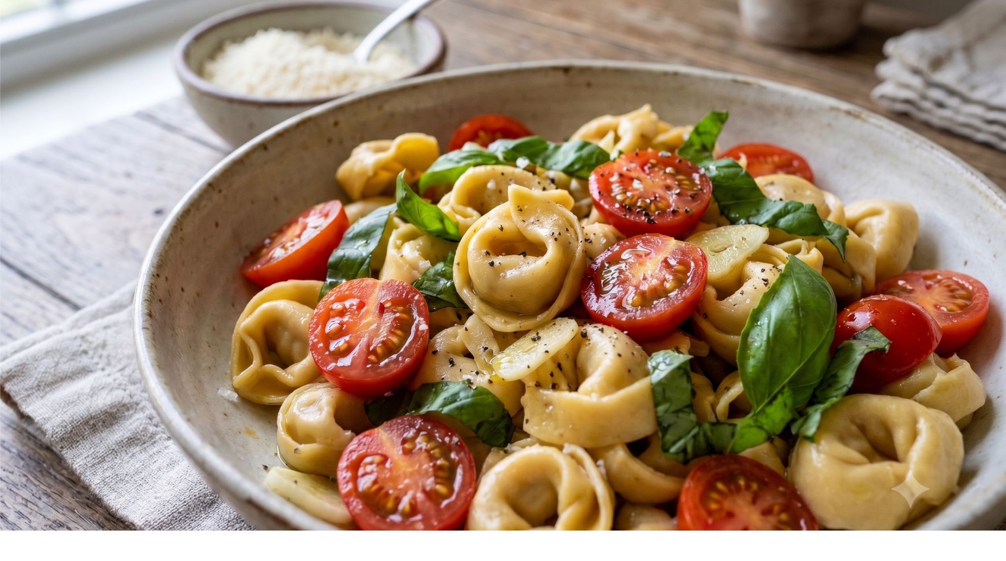 Fresh Summer Cherry Tomato Tortellini Recipe
